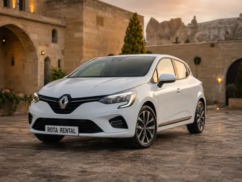 Renault Clio White Automatic - Hatchback car rental in Cappadocia